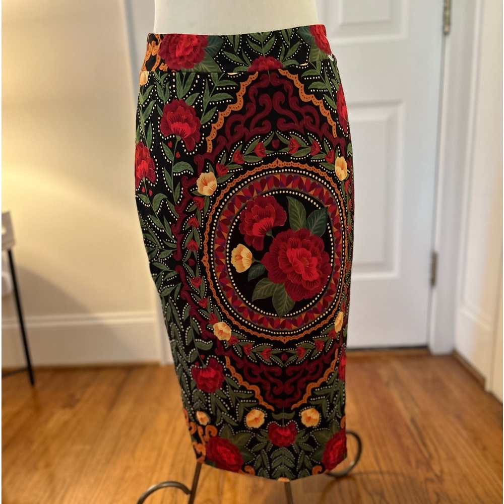 Farm Rio Stretch Midi Skirt/Anthropologie